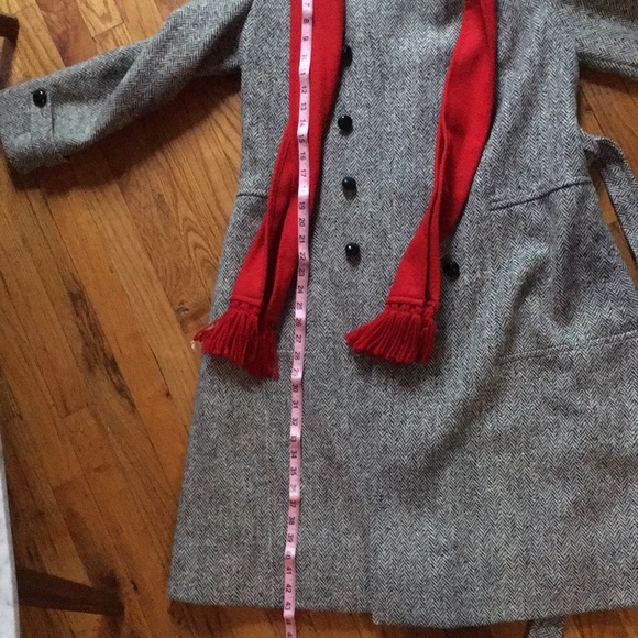 Vintage Montello wool trench coat with scarf - Picture 7 of 11